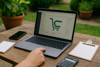 Imagine editorială cu obiecte / workspace pentru articolul: administrare marketplace roluri comisioane aprobări vânzători