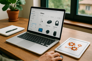 Imagine editorială cu obiecte / workspace pentru articolul: filtre dinamice produse CS-Cart catalog mare