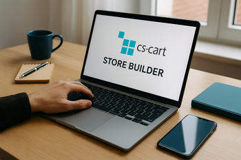 Imagine editorială cu obiecte / workspace pentru articolul: comparatie CS-Cart Store Builder implementare personalizata