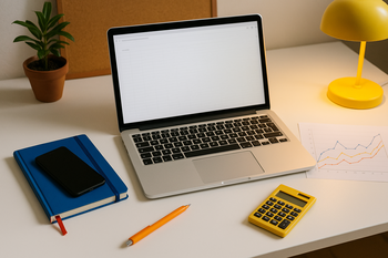 Imagine editorială cu obiecte / workspace pentru articolul: criterii alegere integrare marketplace ecommerce